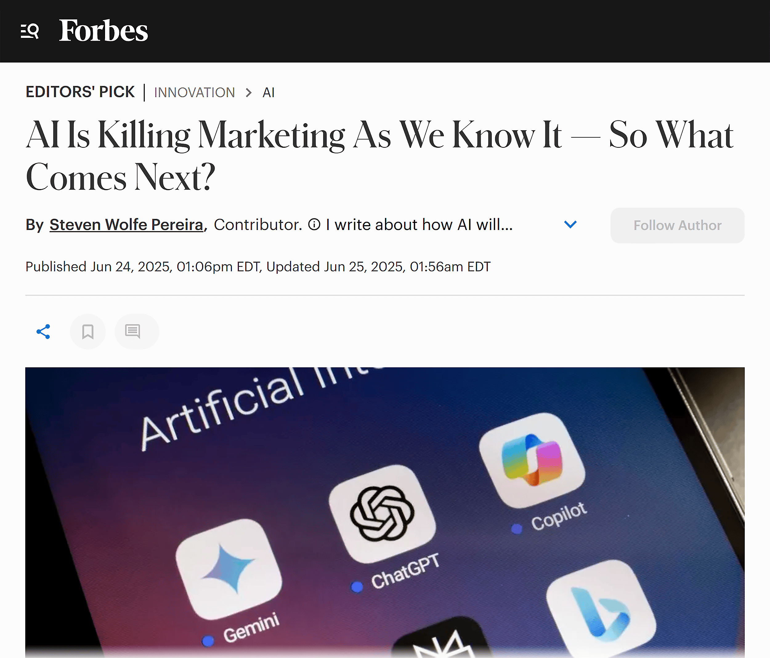 Forbes – AI Is Killing Marketing