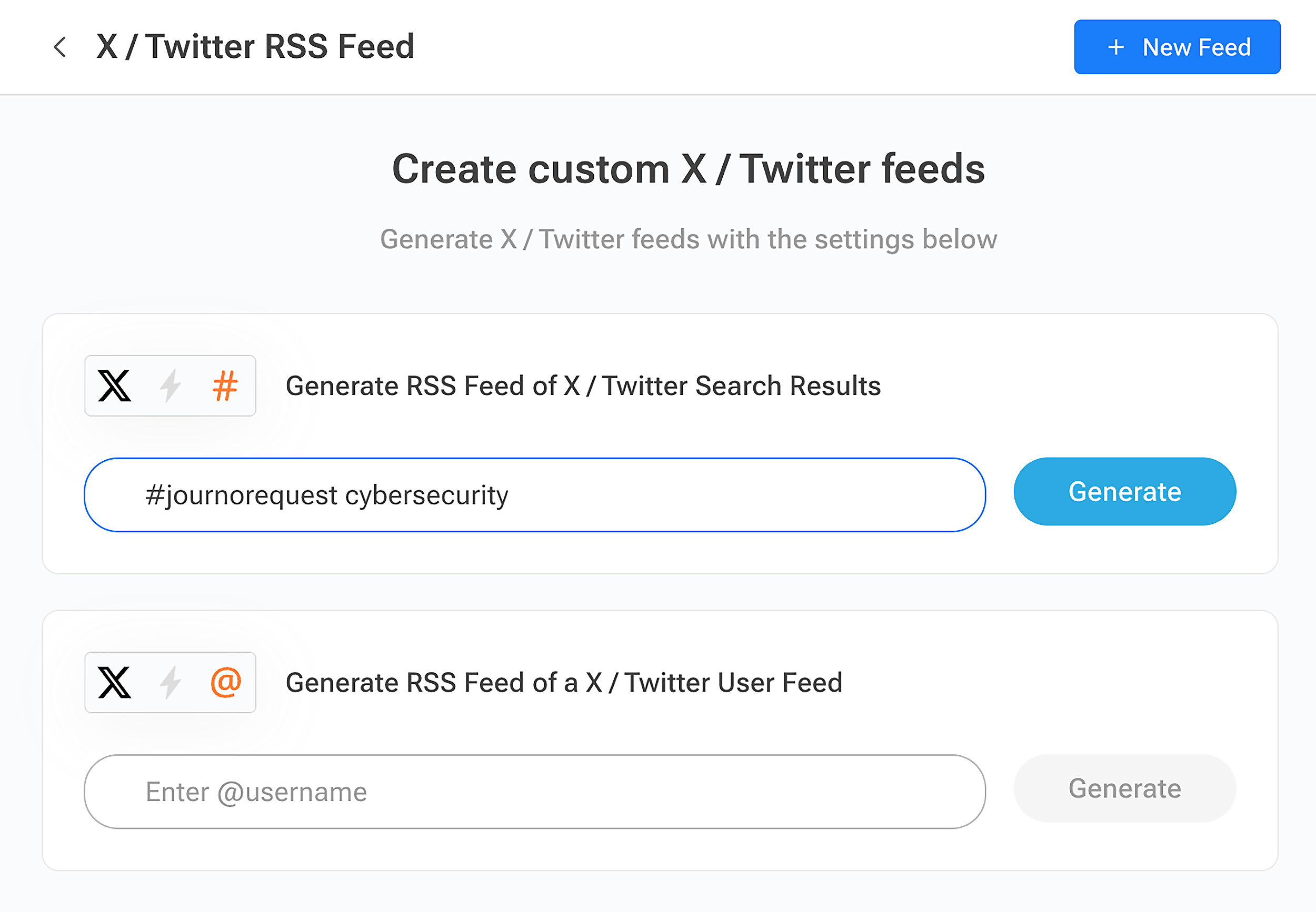 Setting up an RSS Feed