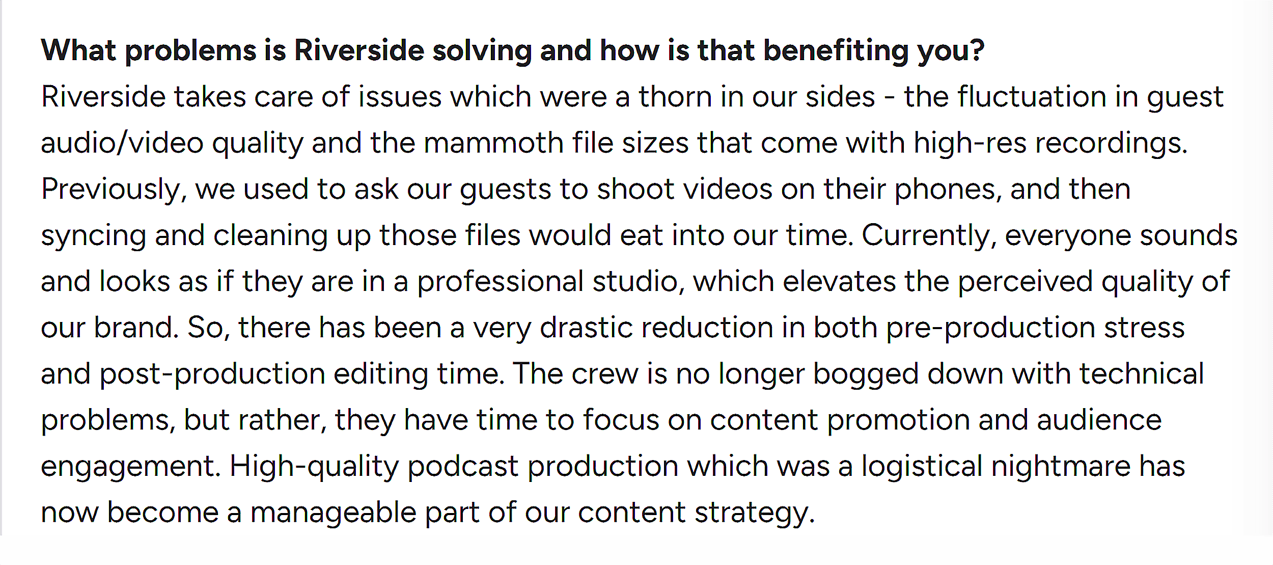 G2 – Riverside – Review