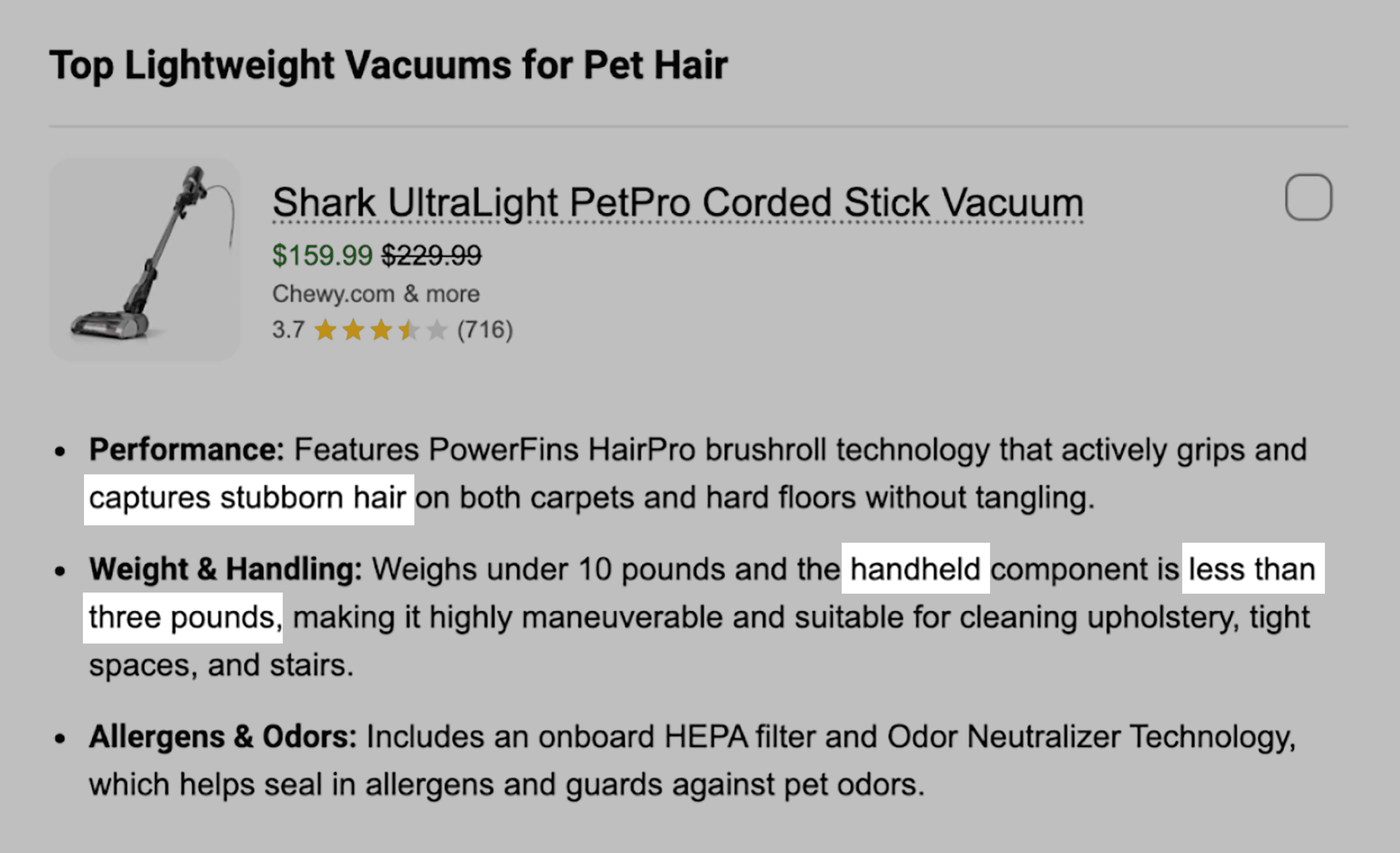 Google AI Mode – Item description