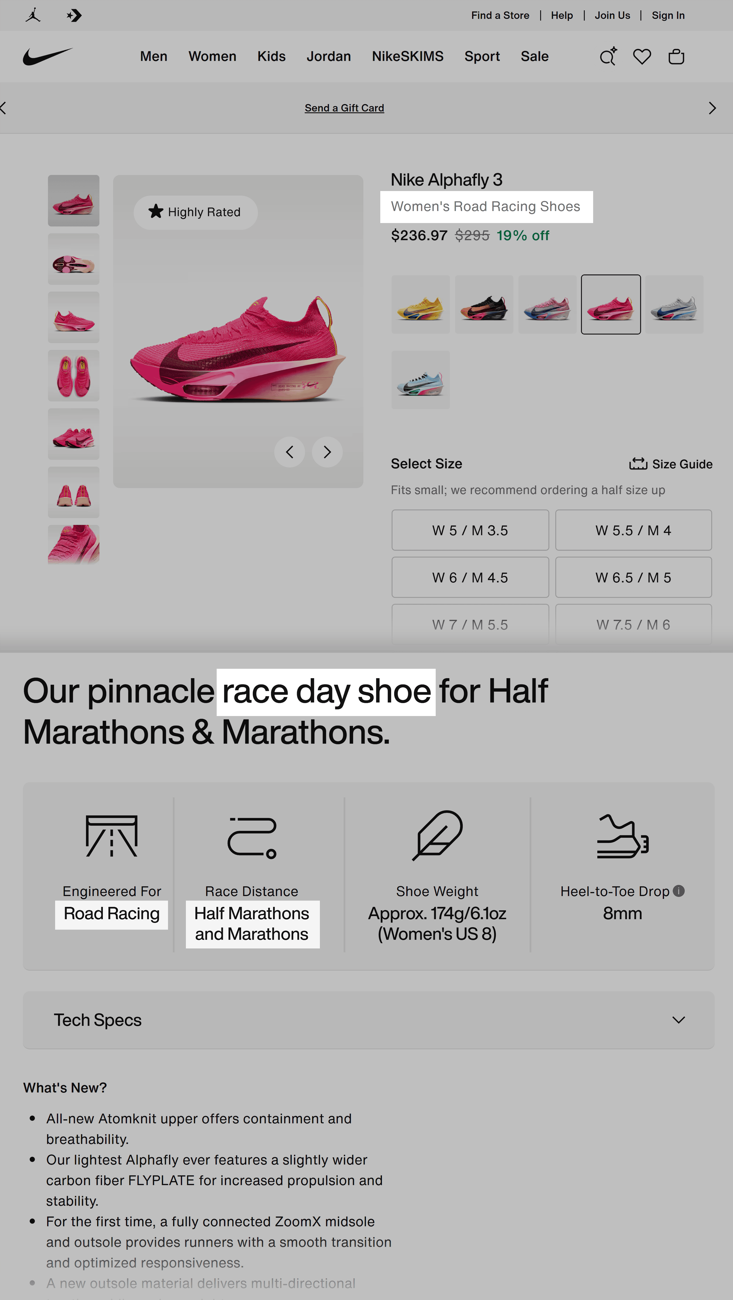 Nike – Women's Road Racing Shoes