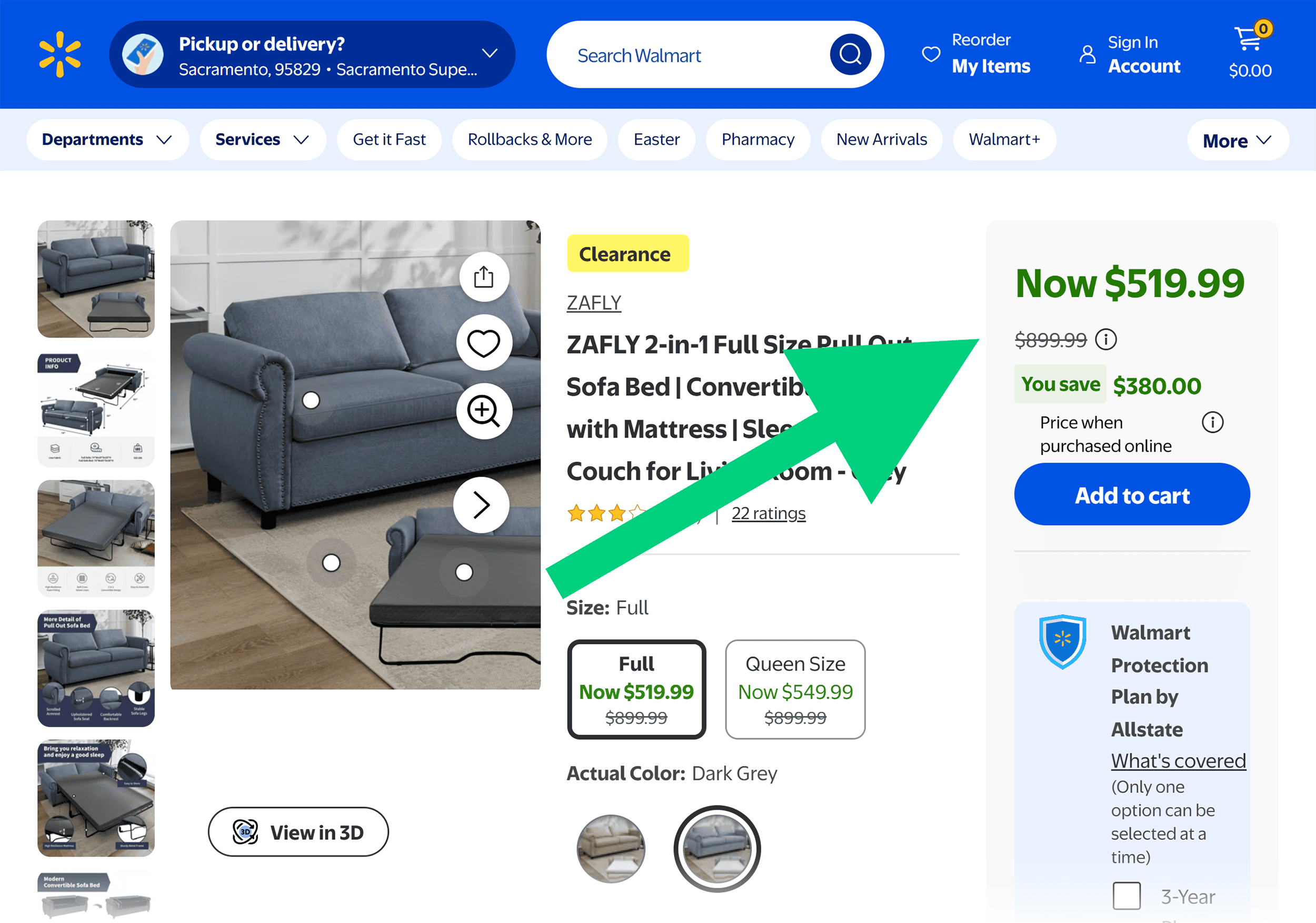 Walmart – Previous prices versus discount
