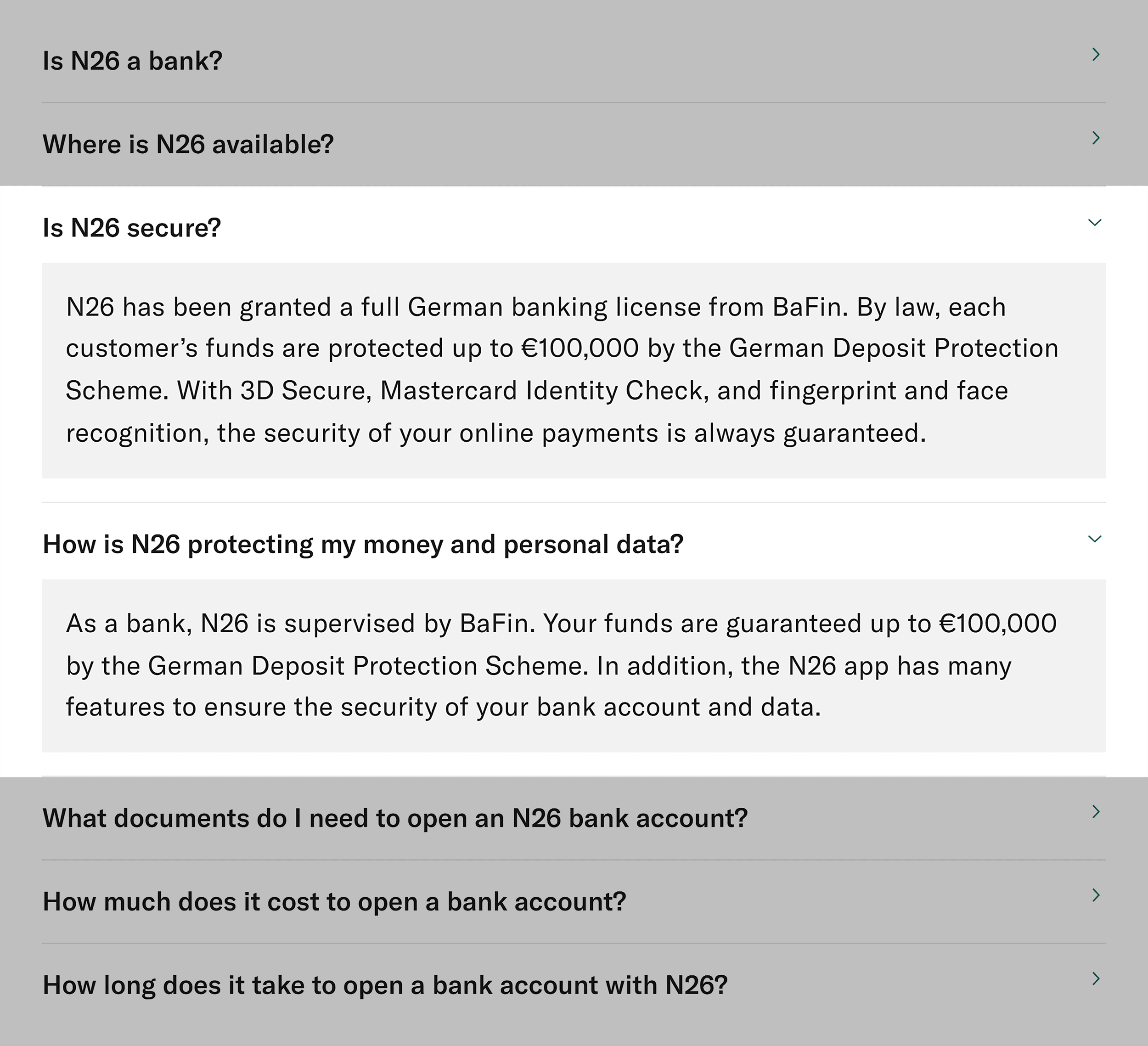 N26 – FAQ