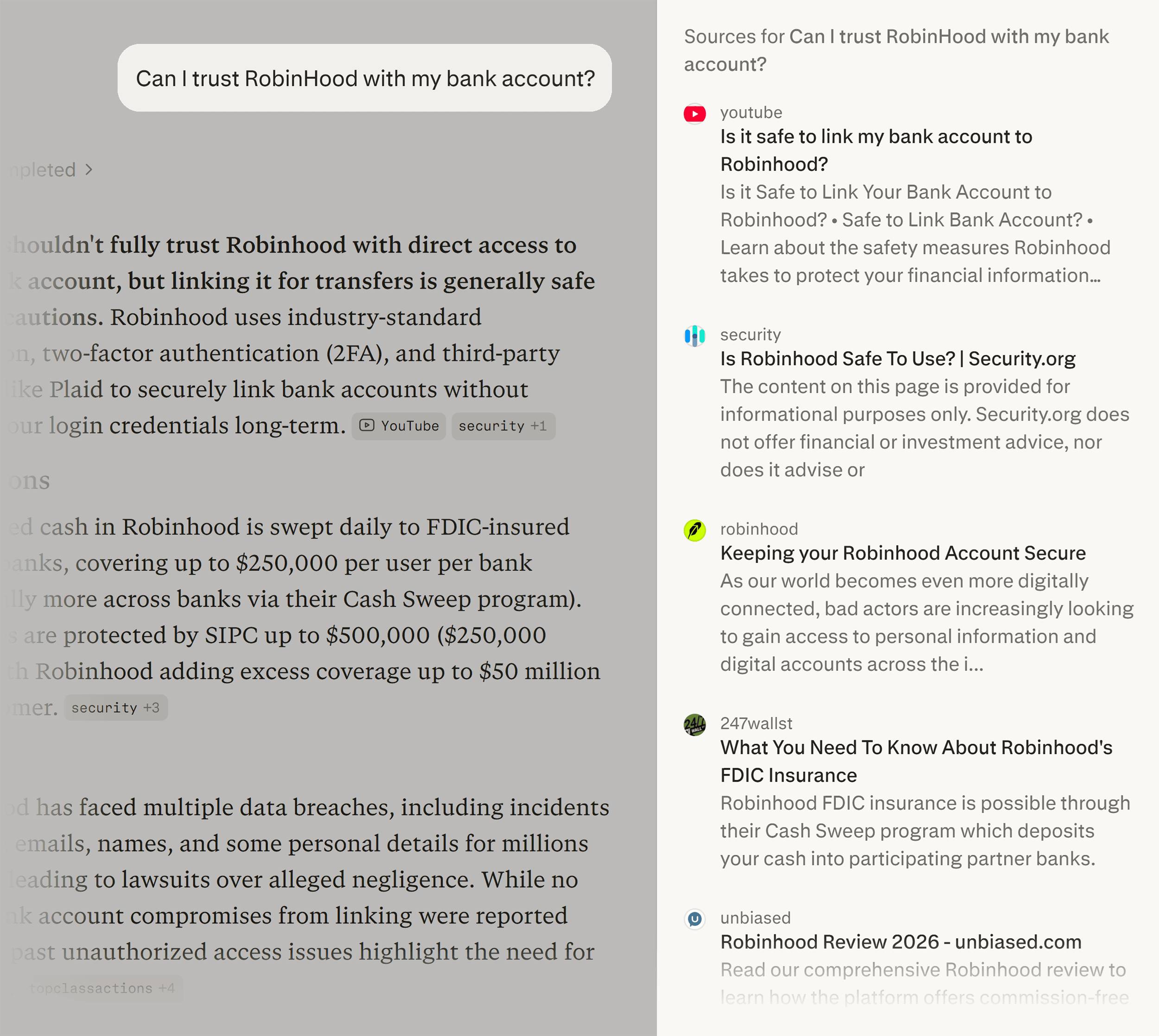 Perplexity – Can I trust RobinHood