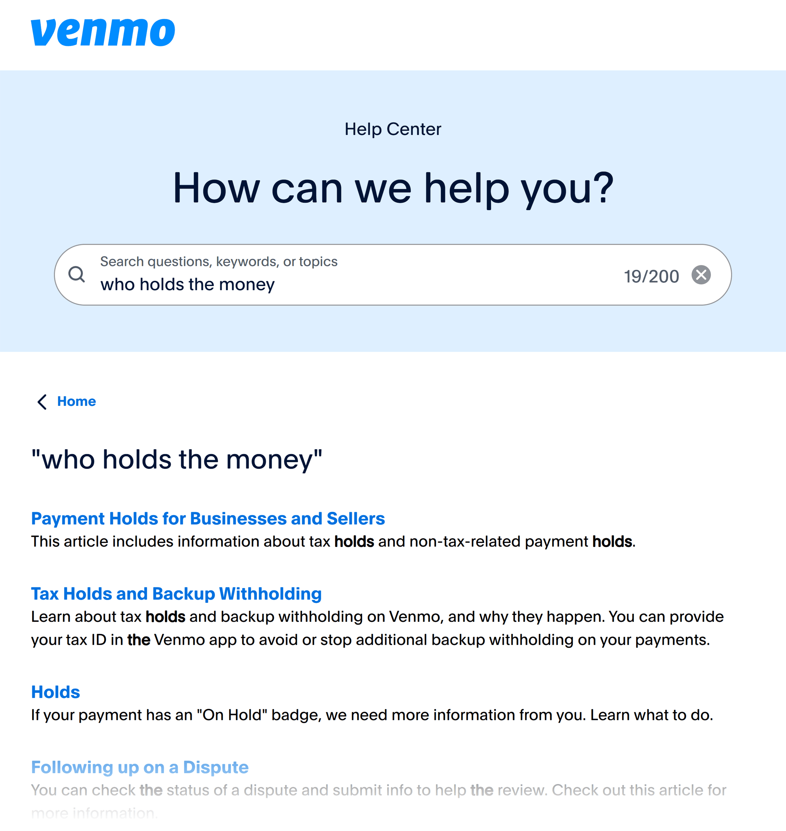 Venmo – Help center