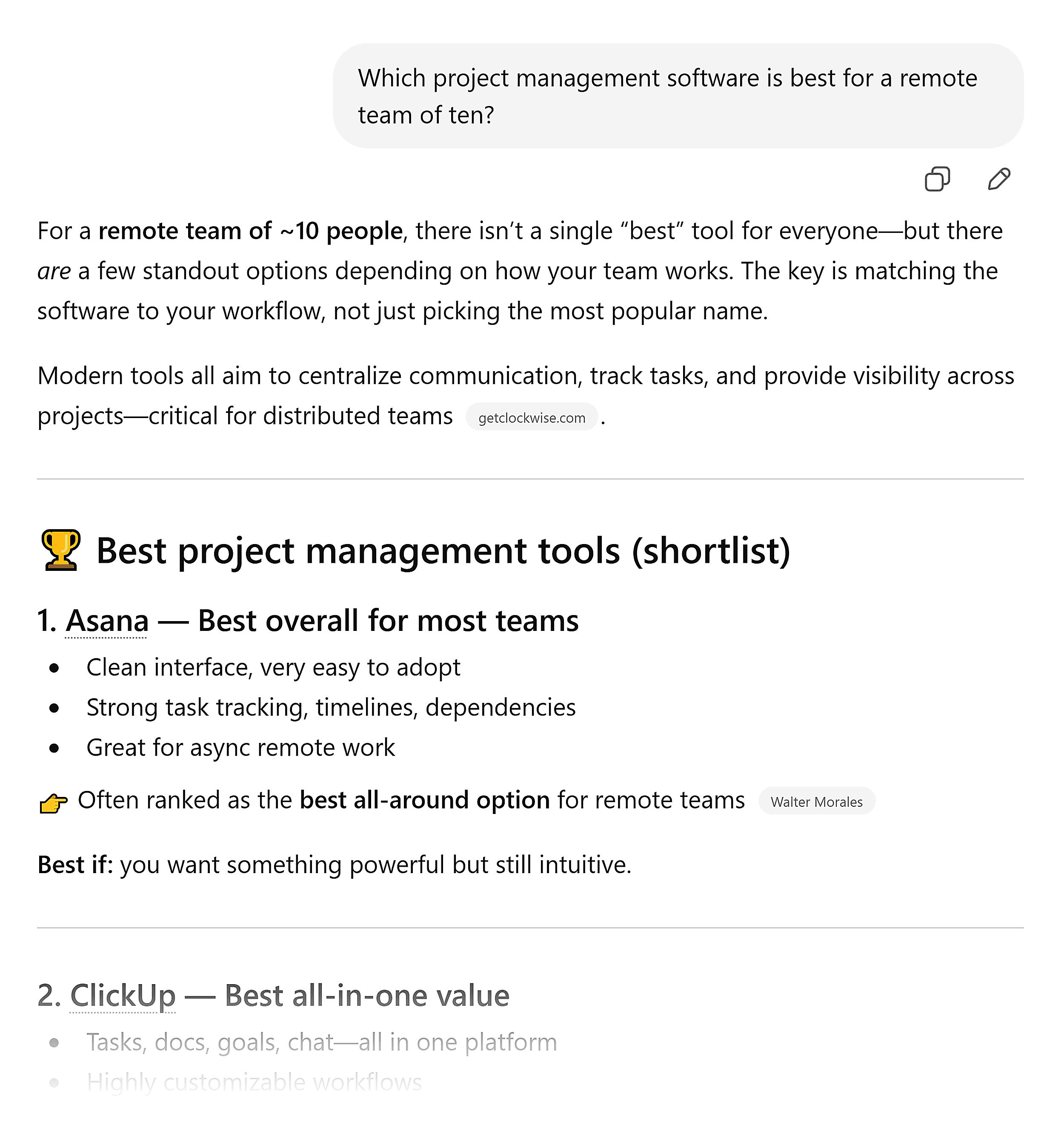 ChatGPT – Best management software
