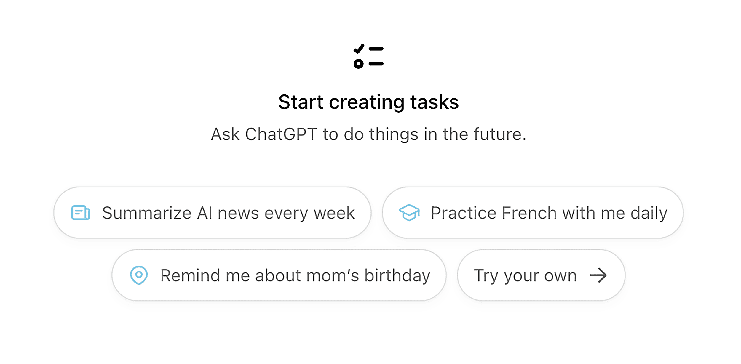 ChatGPT – Create tasks