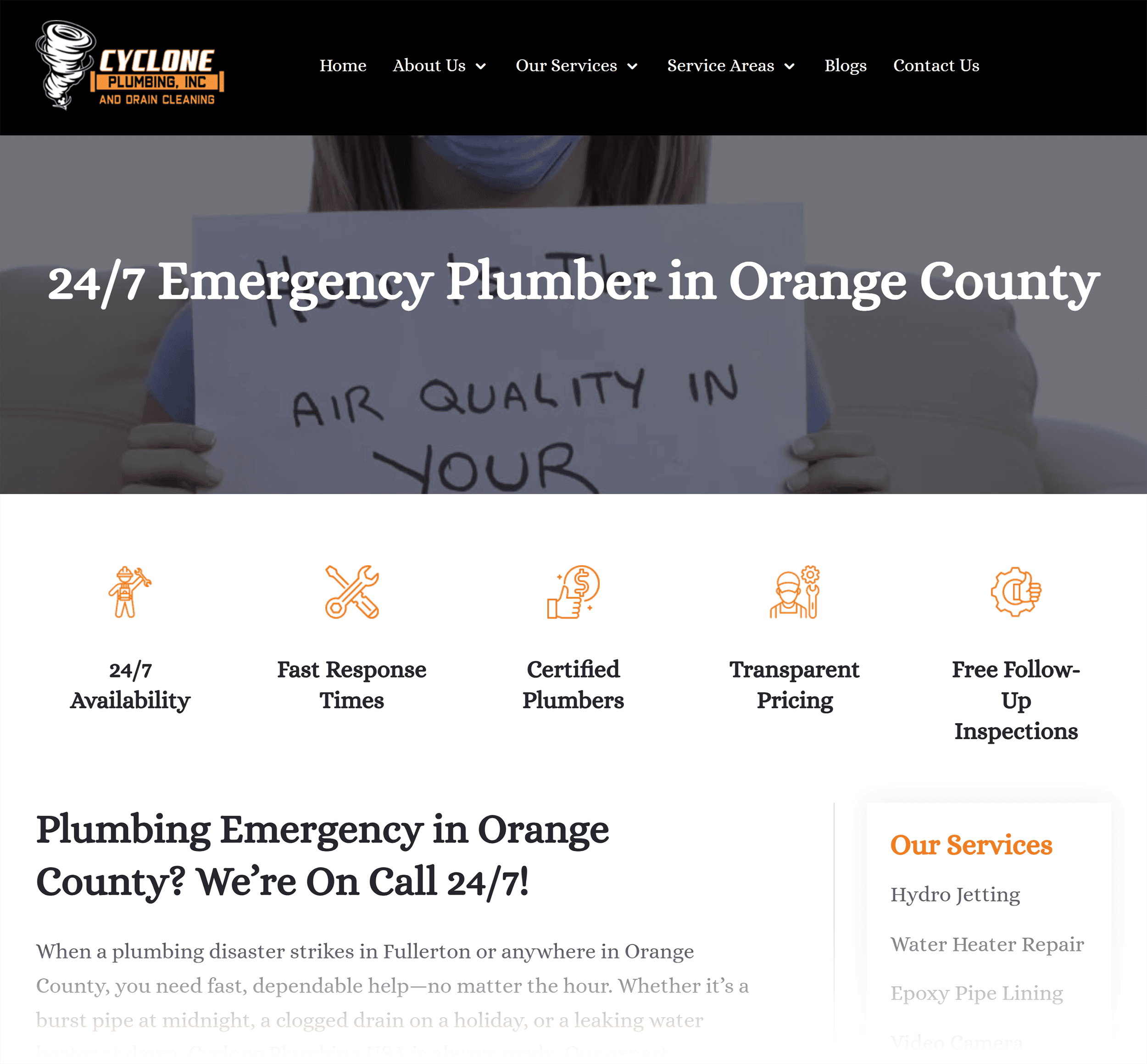 Cyclone Plumbing USA – Emergency plumber in Orange County