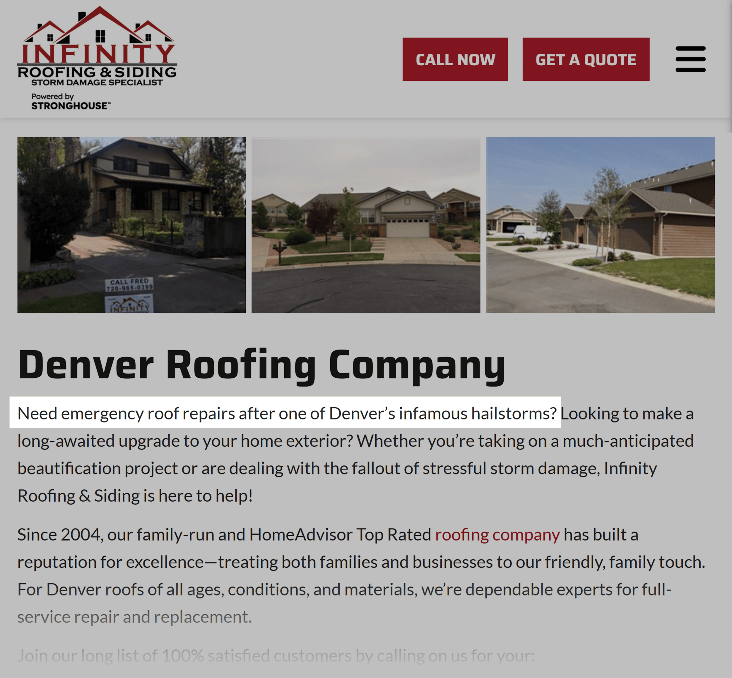 Infinity Roofer – Denver