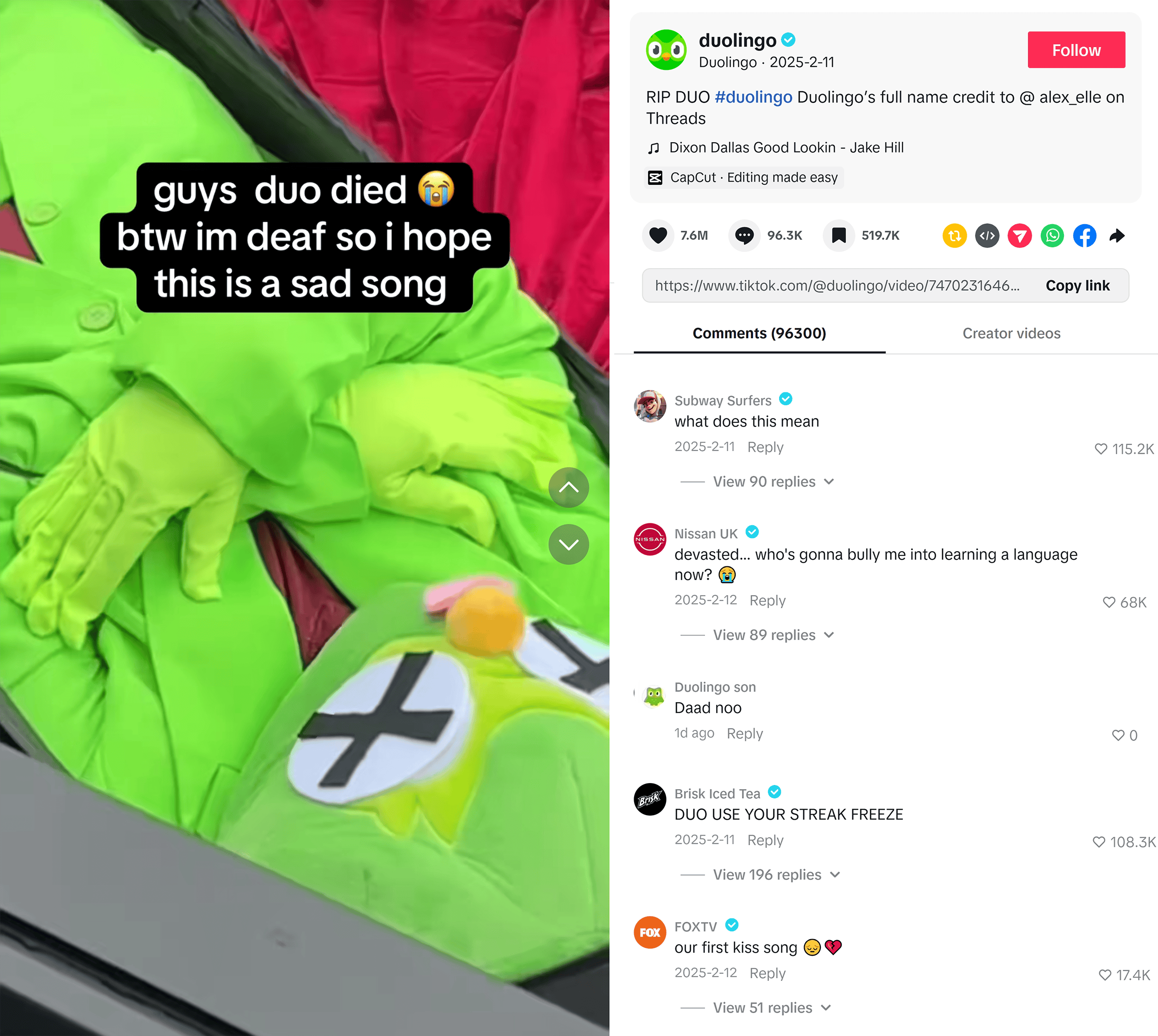 TikTok – Duolingo video