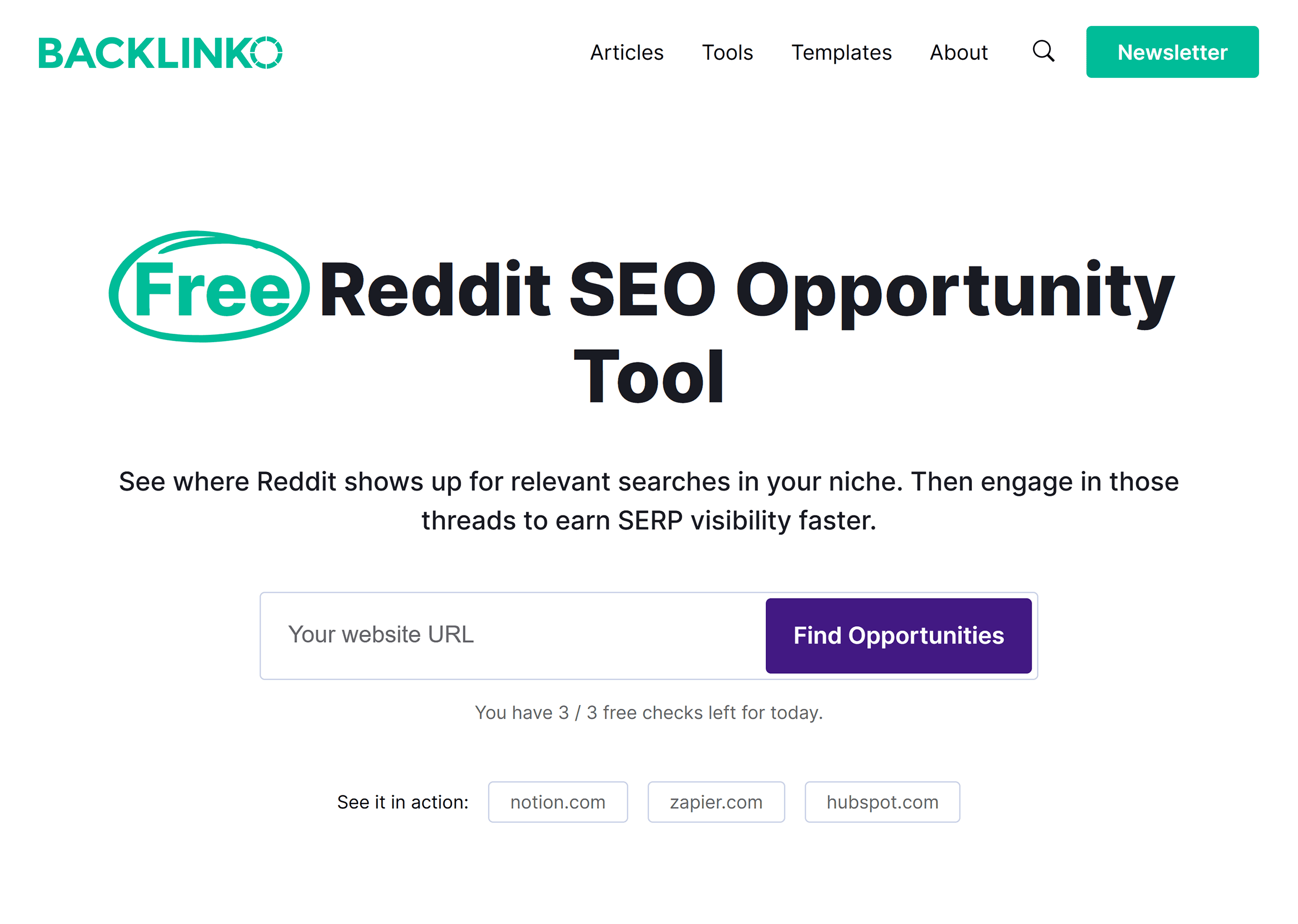 Backlinko tools – Reddit SEO opportunity