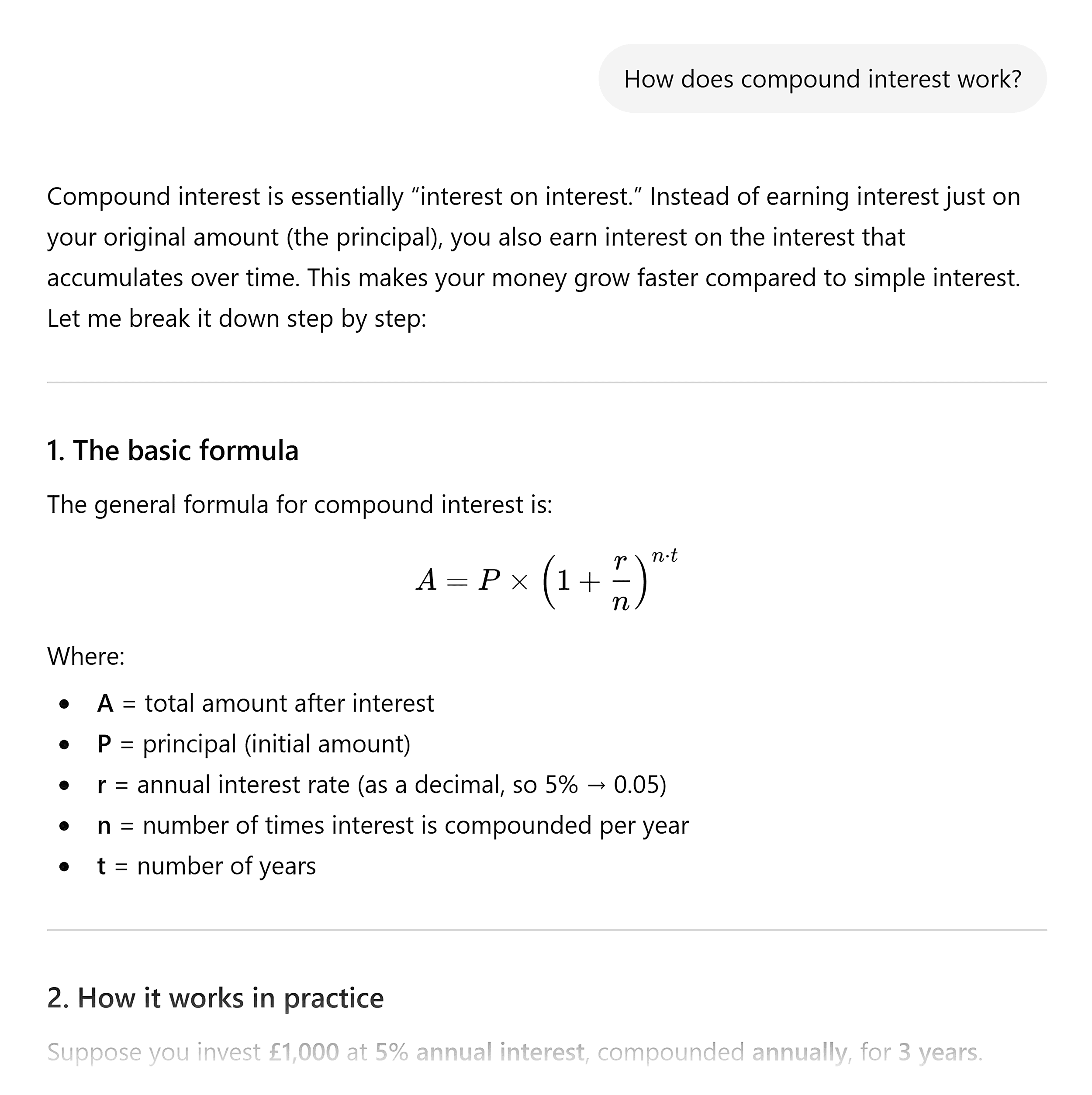 ChatGPT – Compound interest