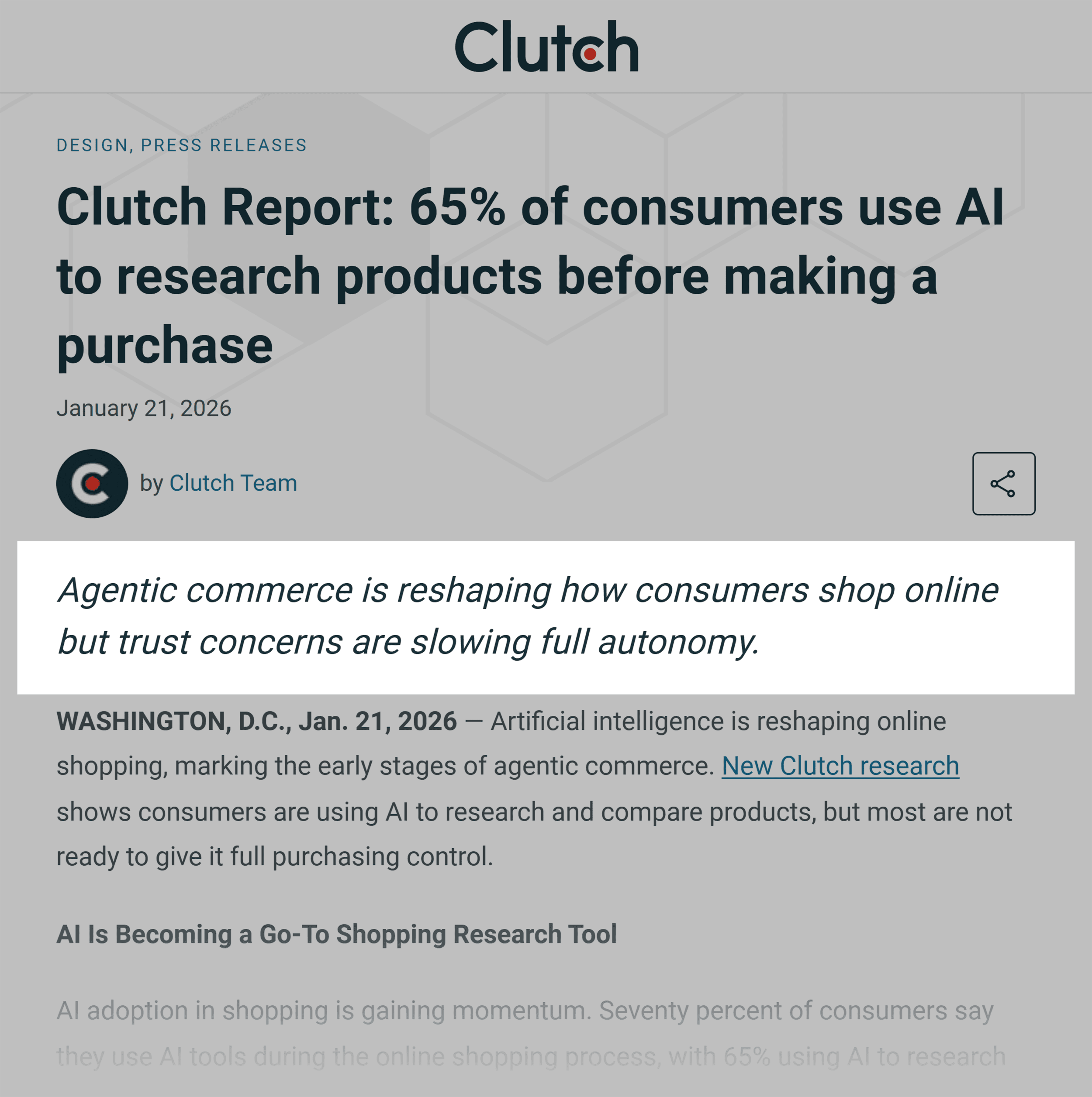 Clutch – AI survey