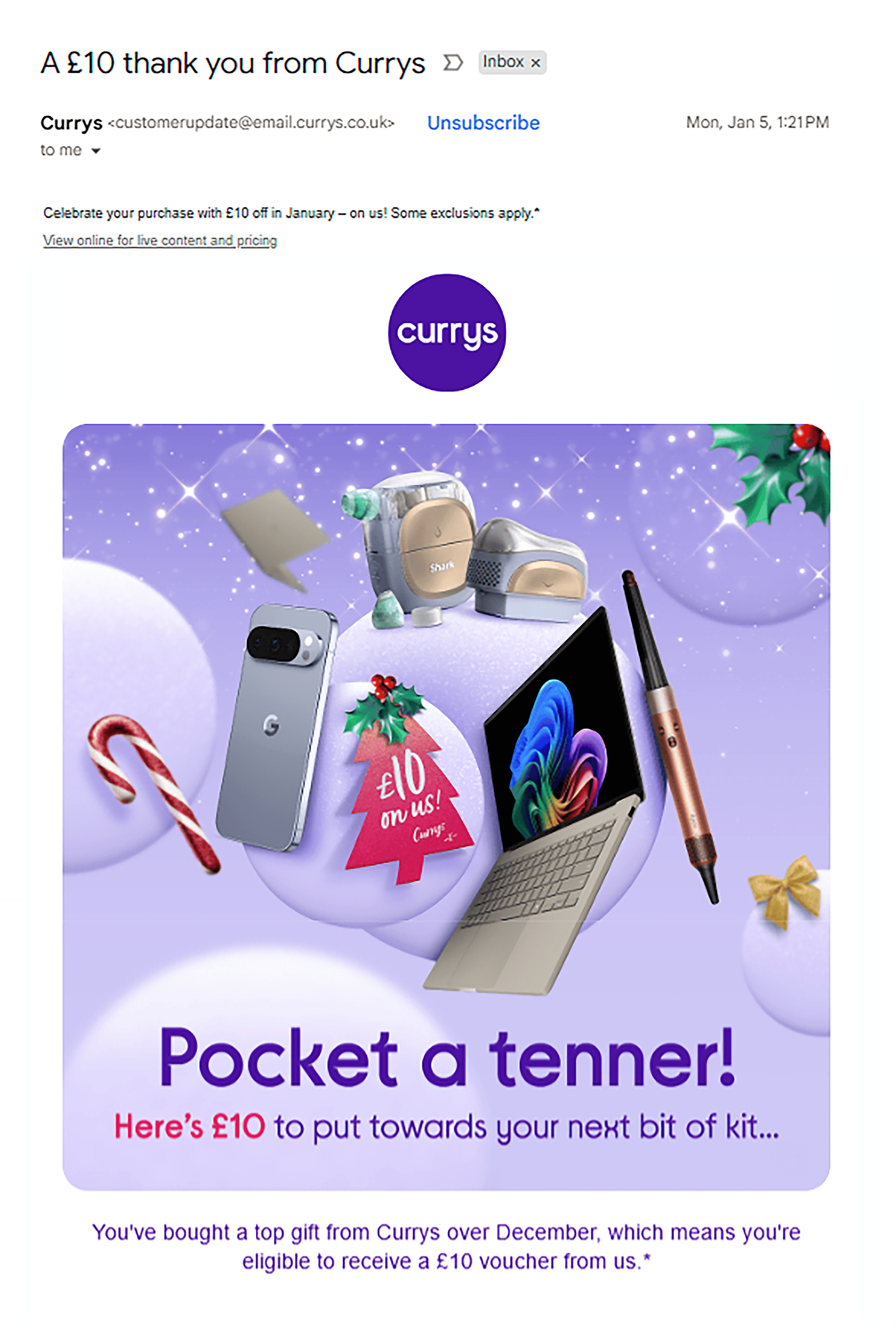 Currys – Discount code