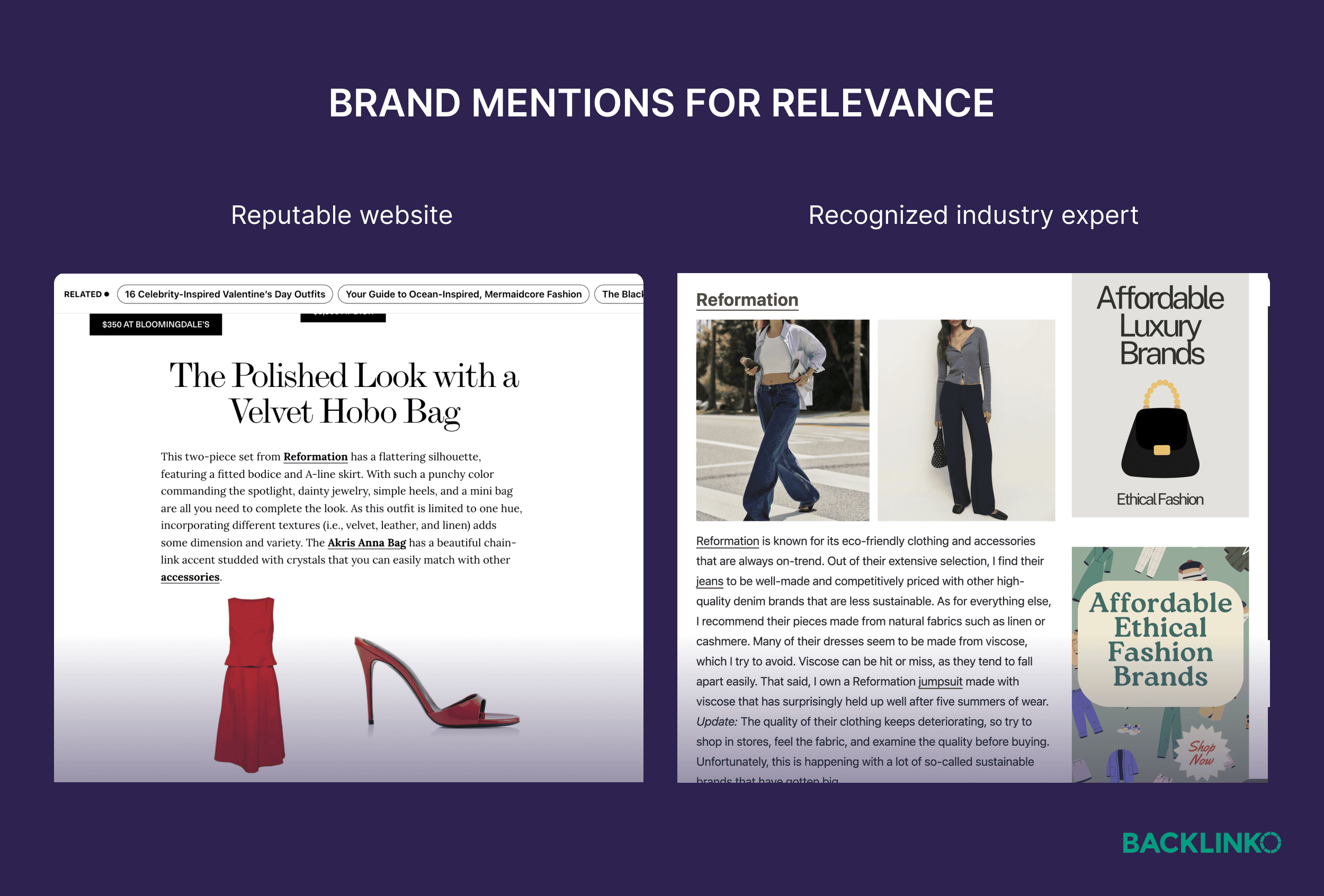 Brand mentions for relevance