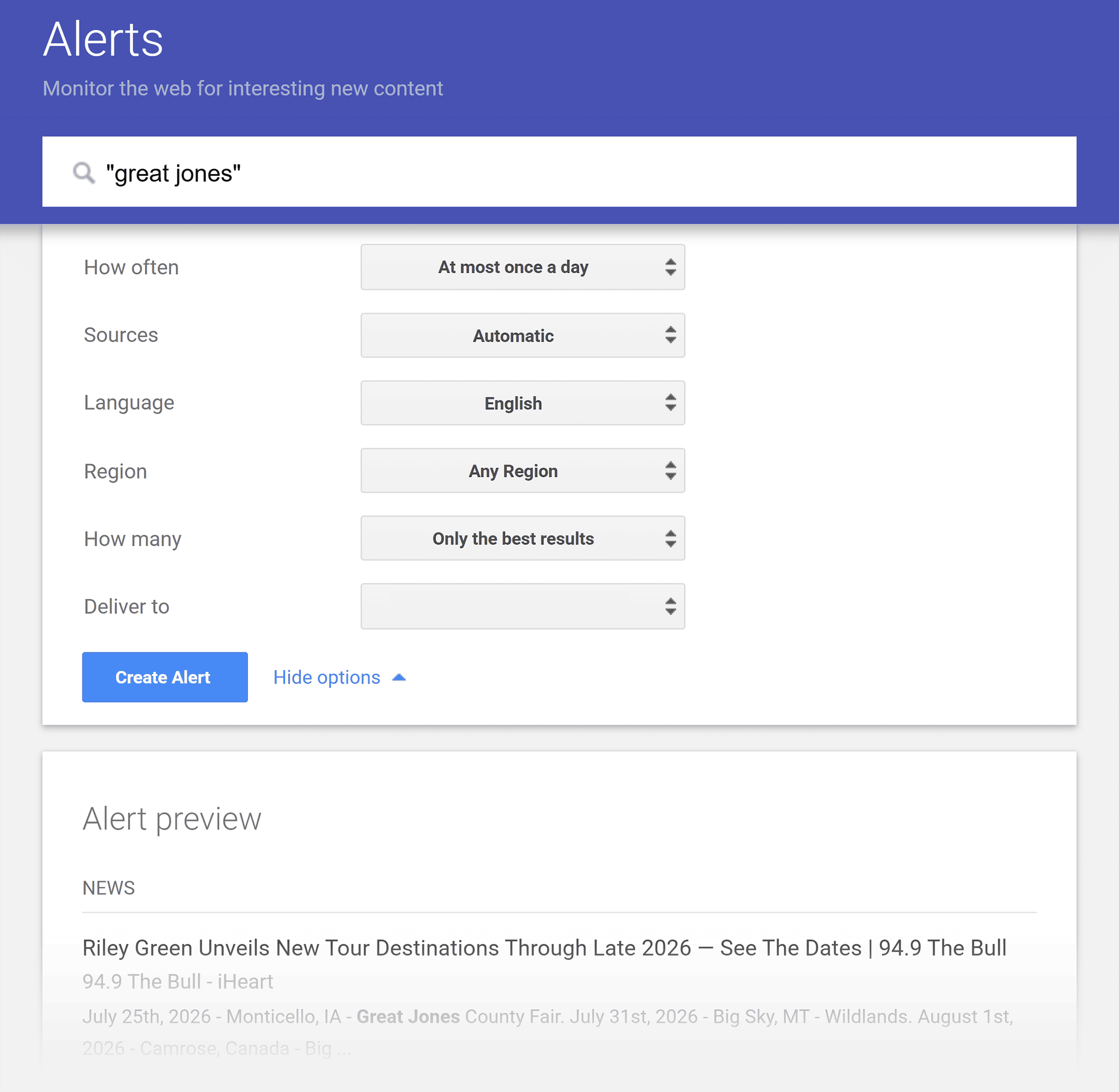 Google Alerts – Great Jones