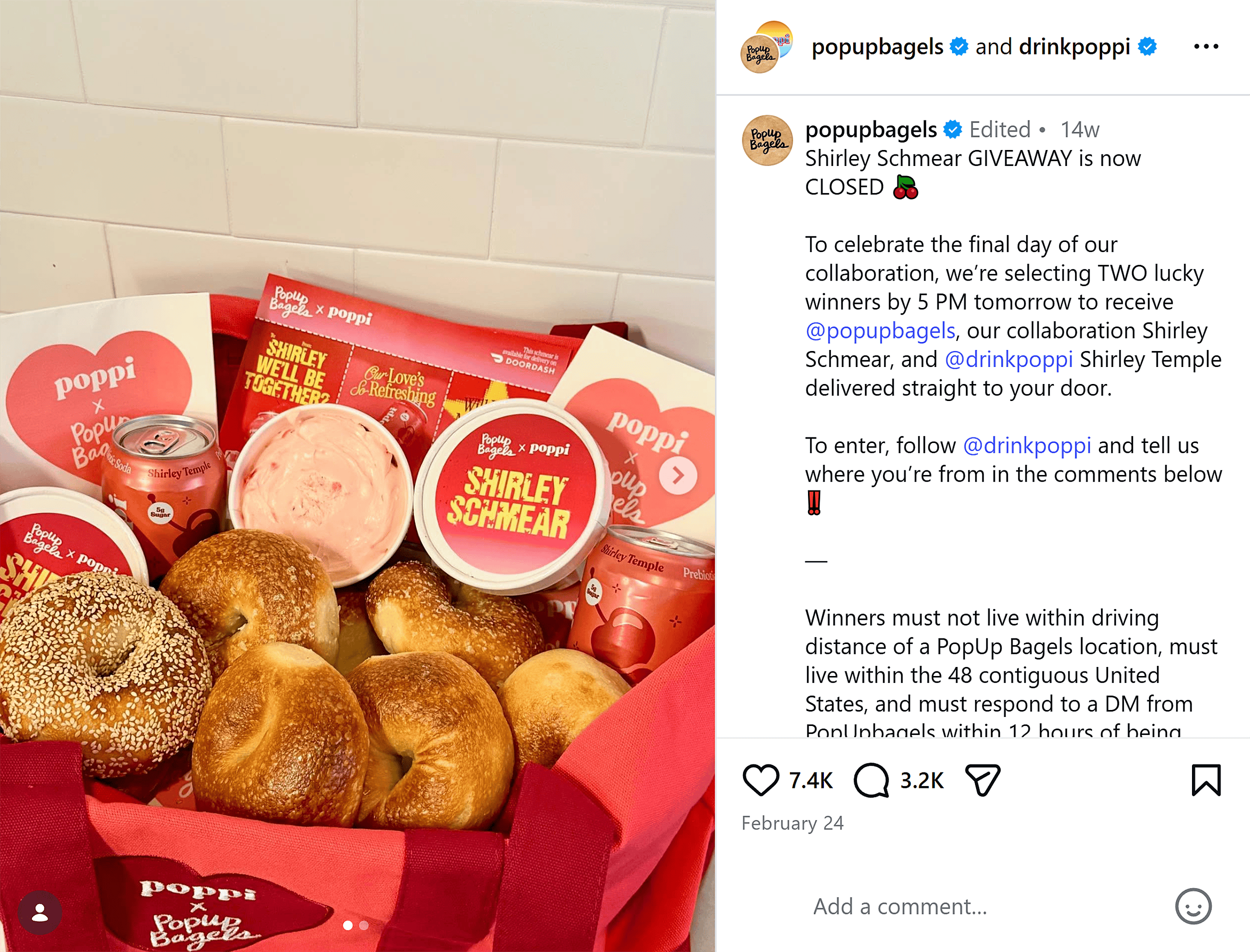 Instagram – PopUp Bagels
