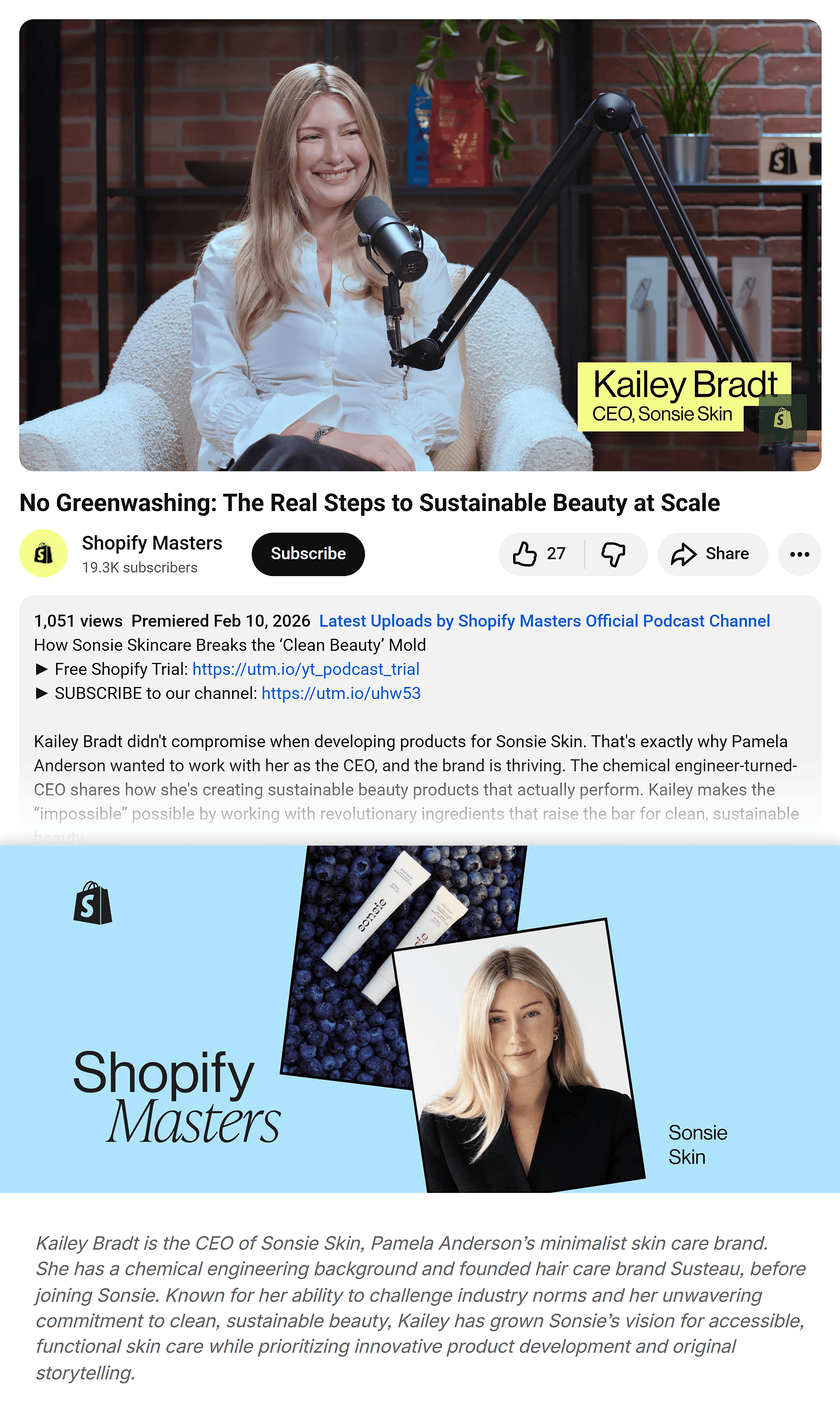 Kailey Bradt – Shopify interview