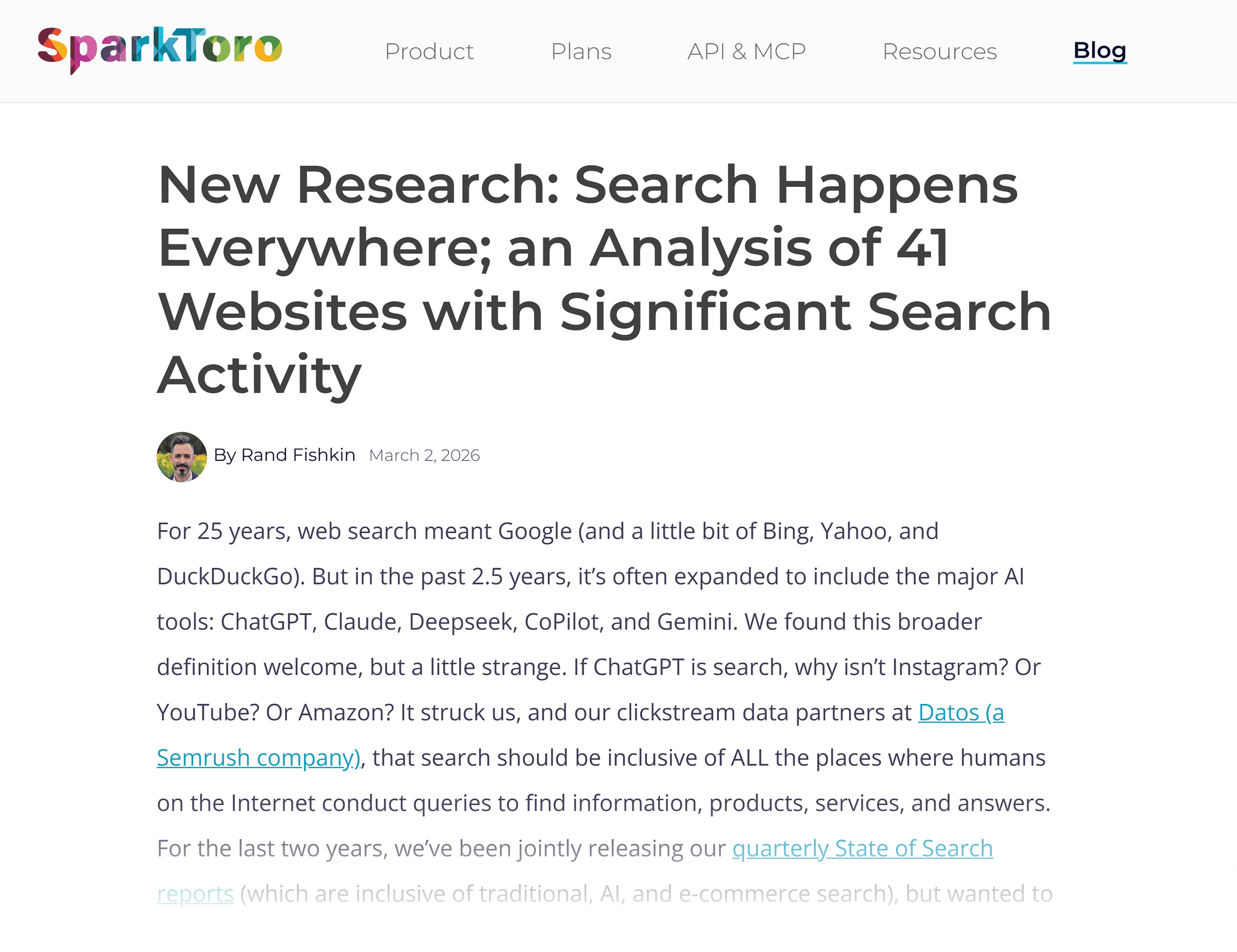 SparkToro – Search happens everywhere