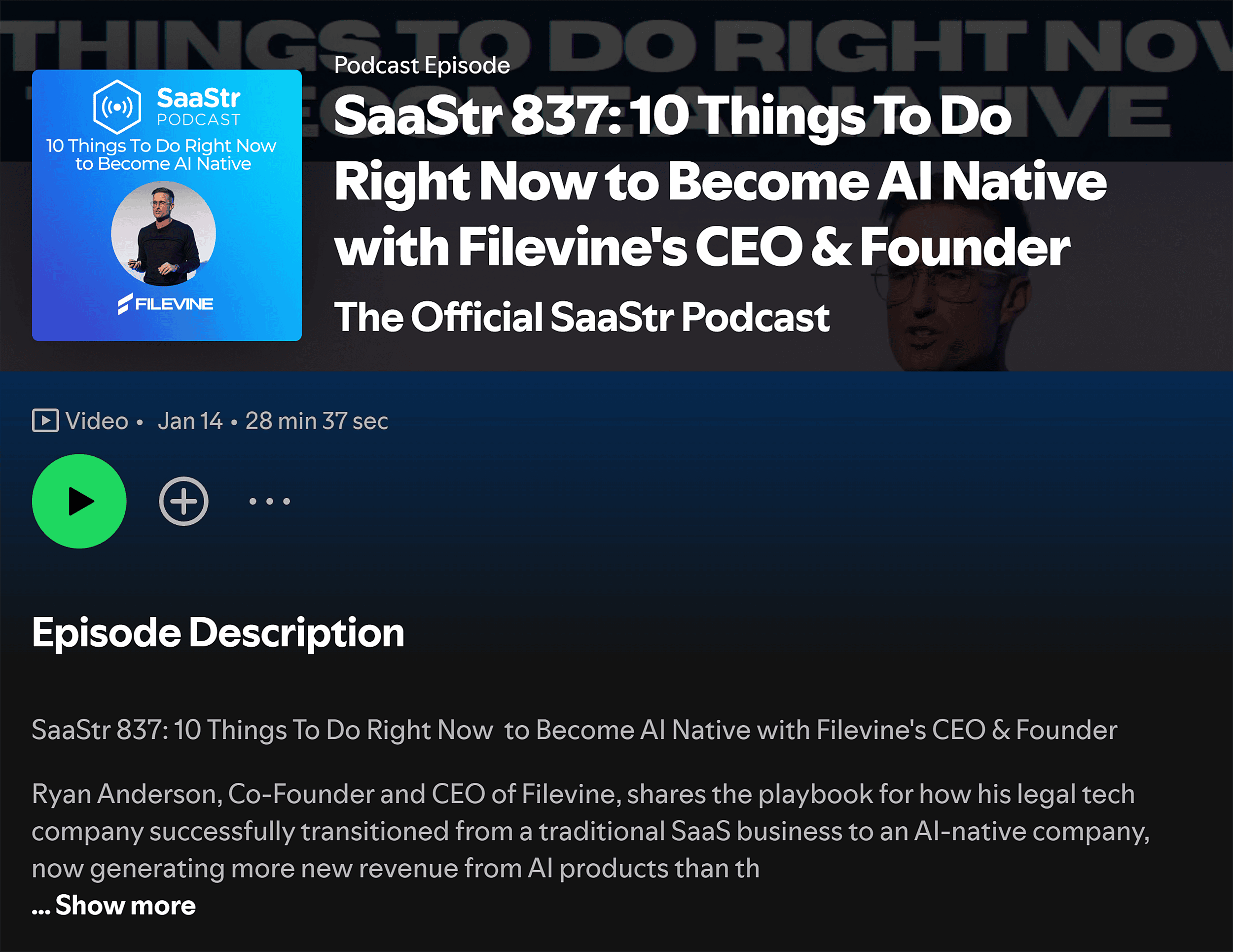 Spotify – SaaStr podcast