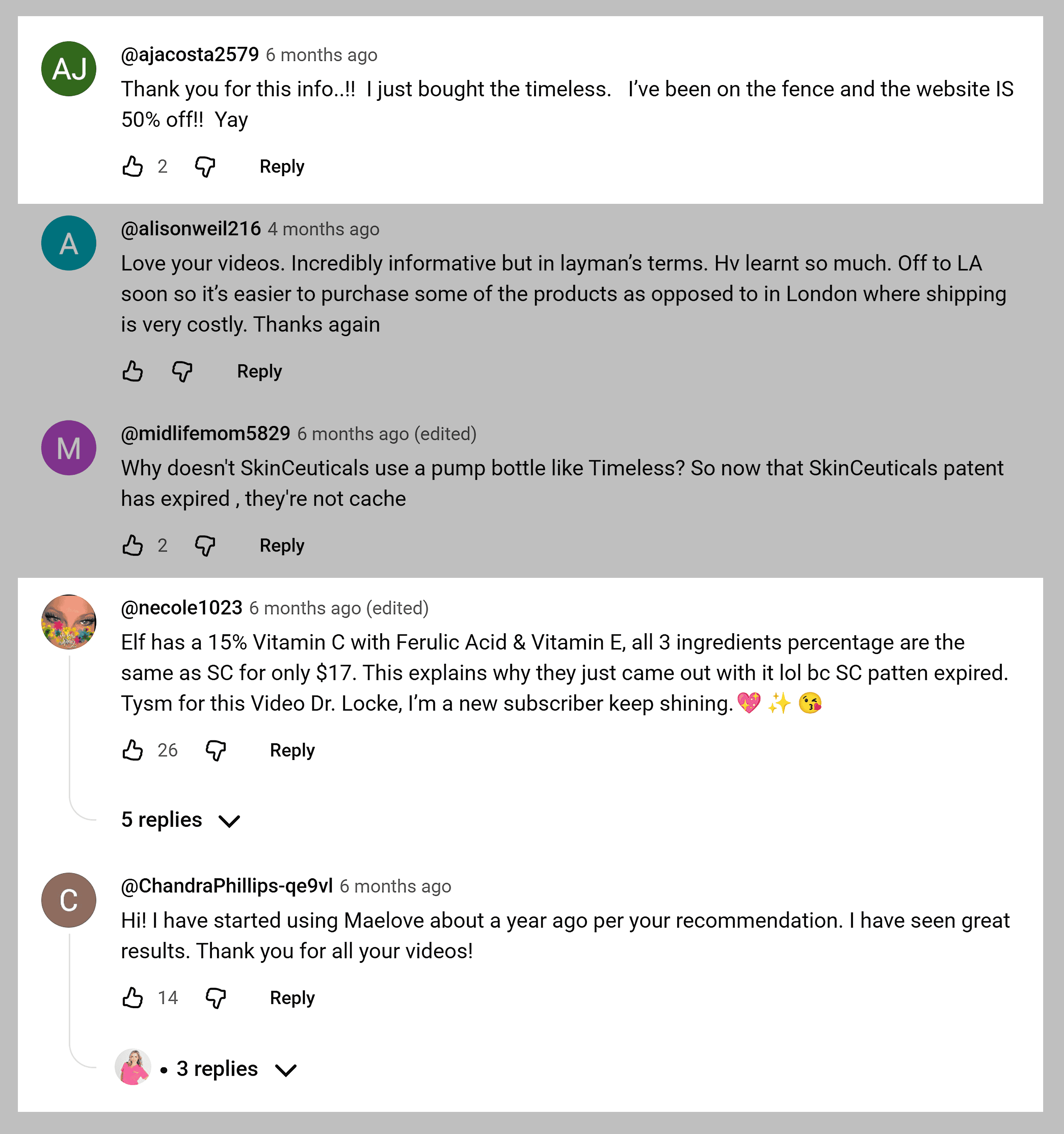 The budget dermatologist – Video comments