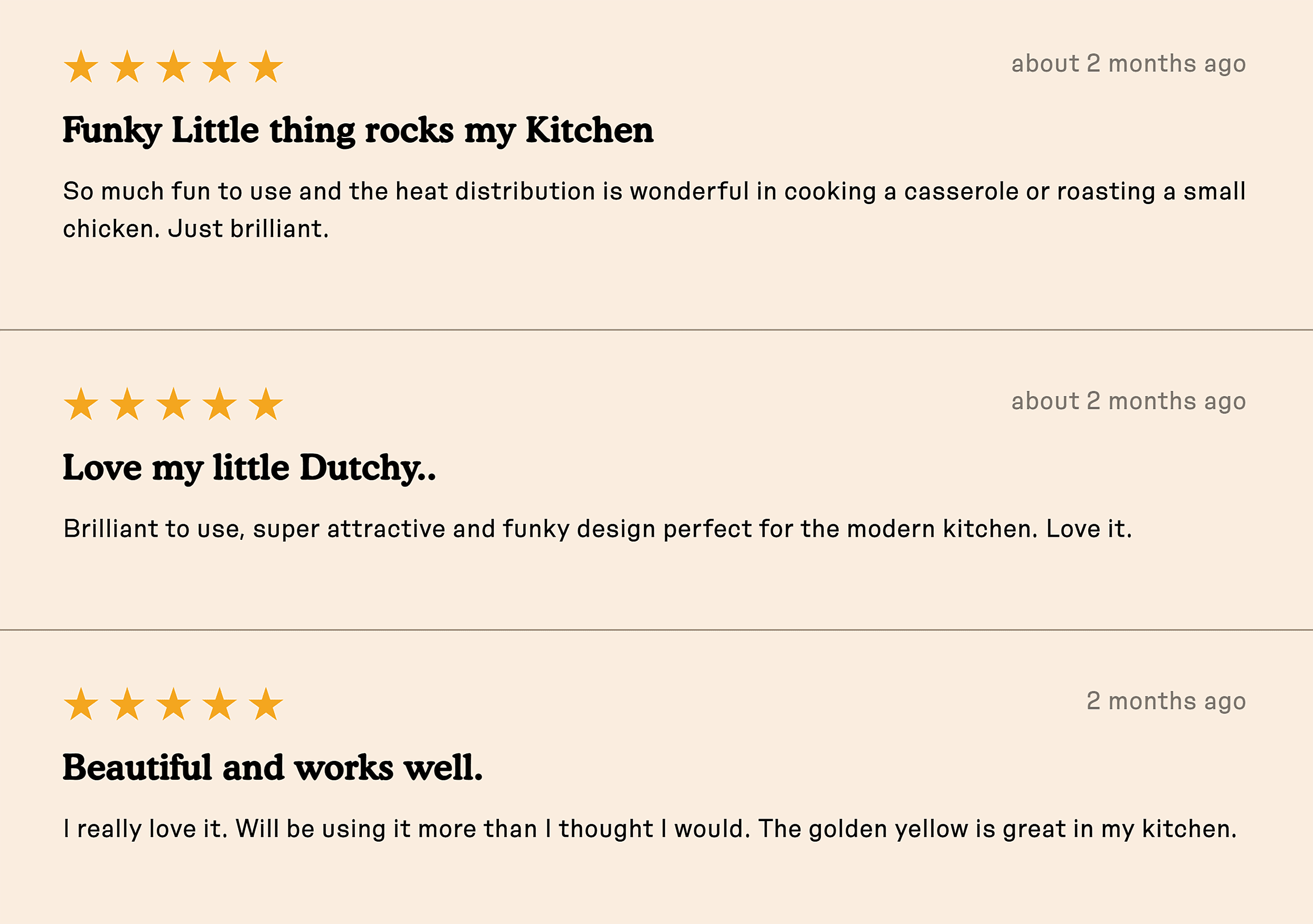 The Dutchess – Reviews