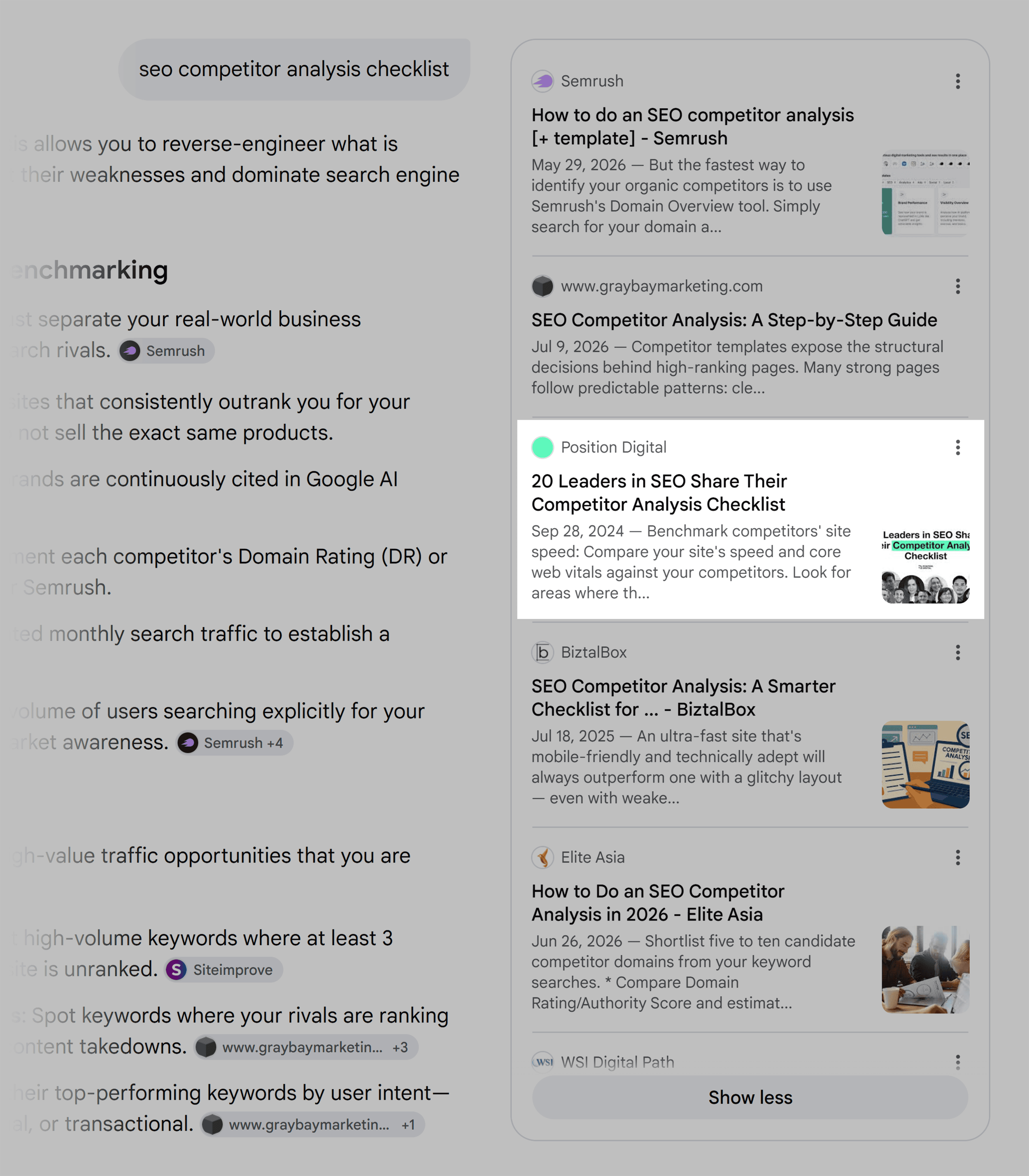 Google AI Mode – SEO competitor analysis checklist – Position Digital citation Google AI Mode – SEO competitor analysis checklist – Position Digital citation